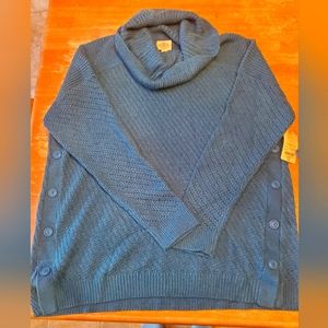 Last Chance! NWT St. John's Bay Teal Tunic Sweater Size L